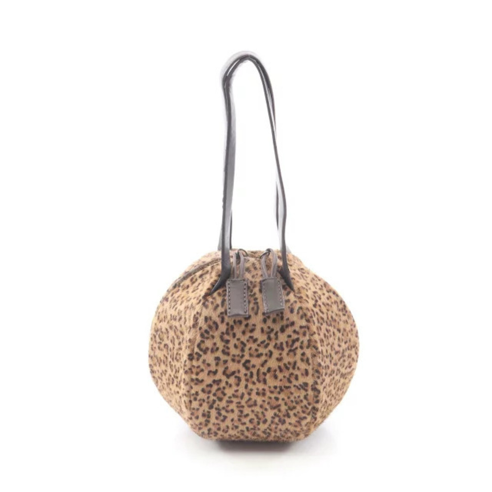Bottega Veneta Leopard Handbag Leather Brown